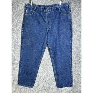 Carhartt Straight Leg 5 Pocket Work Jeans Mens 44x34 Blue Denim‎